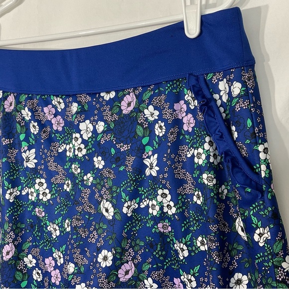 Callaway Floral Print Skater Skirt - Blue and White - Picture 5 of 8